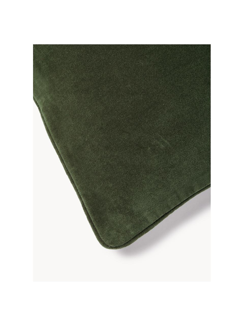 Housse de coussin en velours Dana, 100 % coton

Le matériau est certifié STANDARD 100 OEKO-TEX®, 21.HCN.84376, Hohenstein, Vert foncé, larg. 50 x long. 50 cm