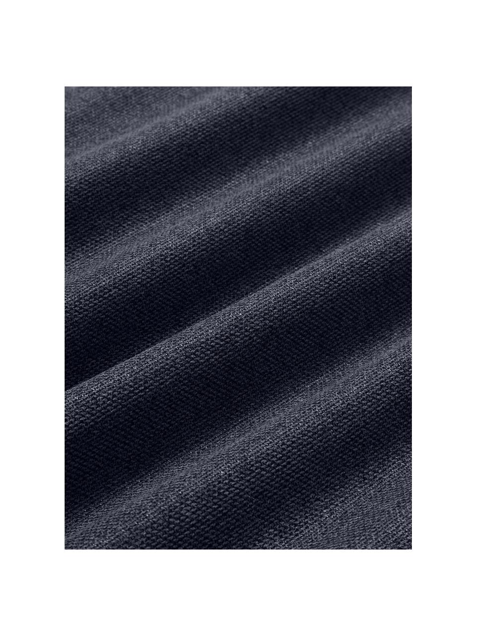 Cojín sofá Lennon, Funda: 100% poliéster, Tejido azul oscuro, An 50 x L 80 cm