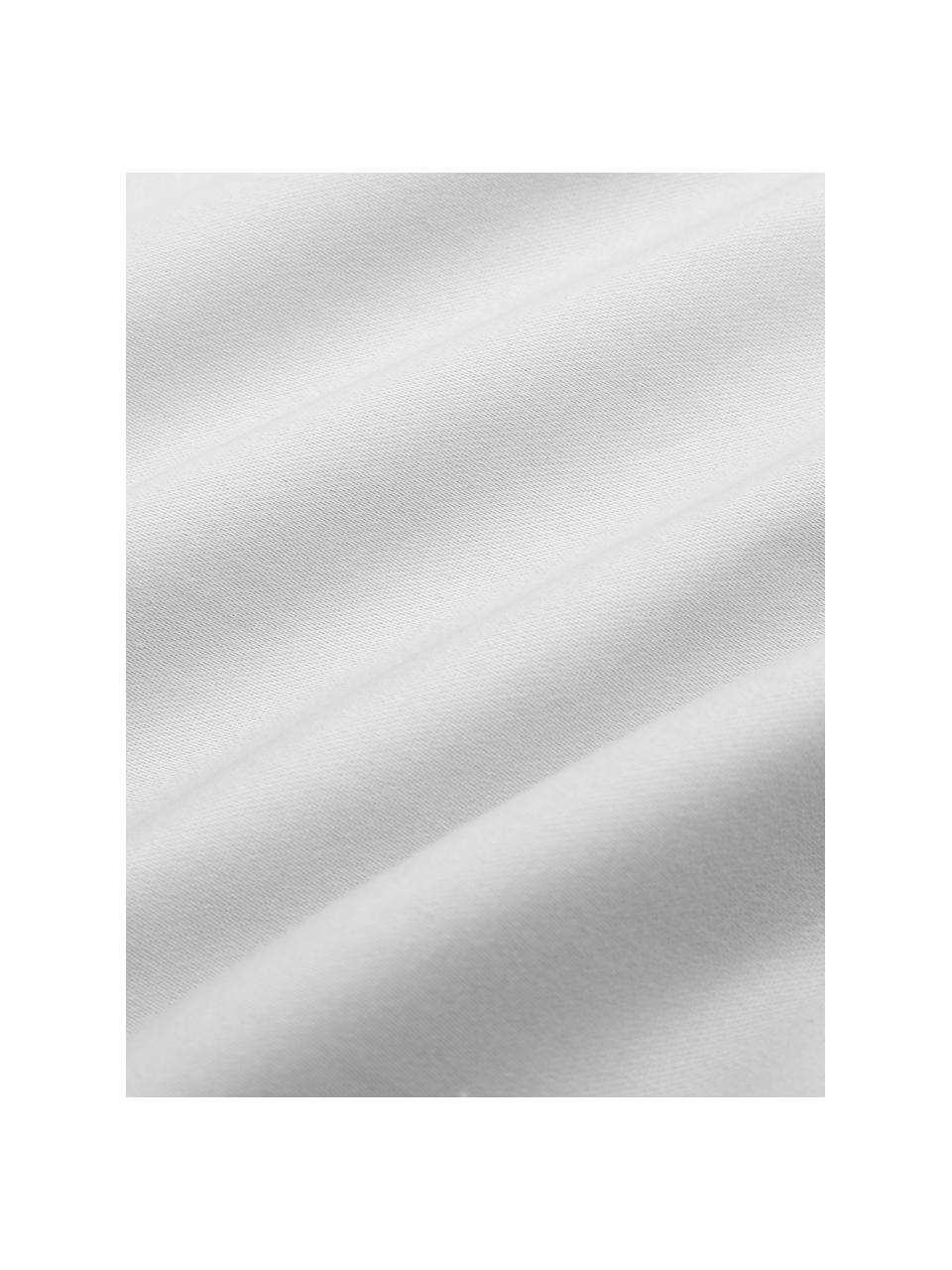 Taie d'oreiller 50x70 satin de coton Premium, 2 pièces, Gris clair, 50 x 70 cm