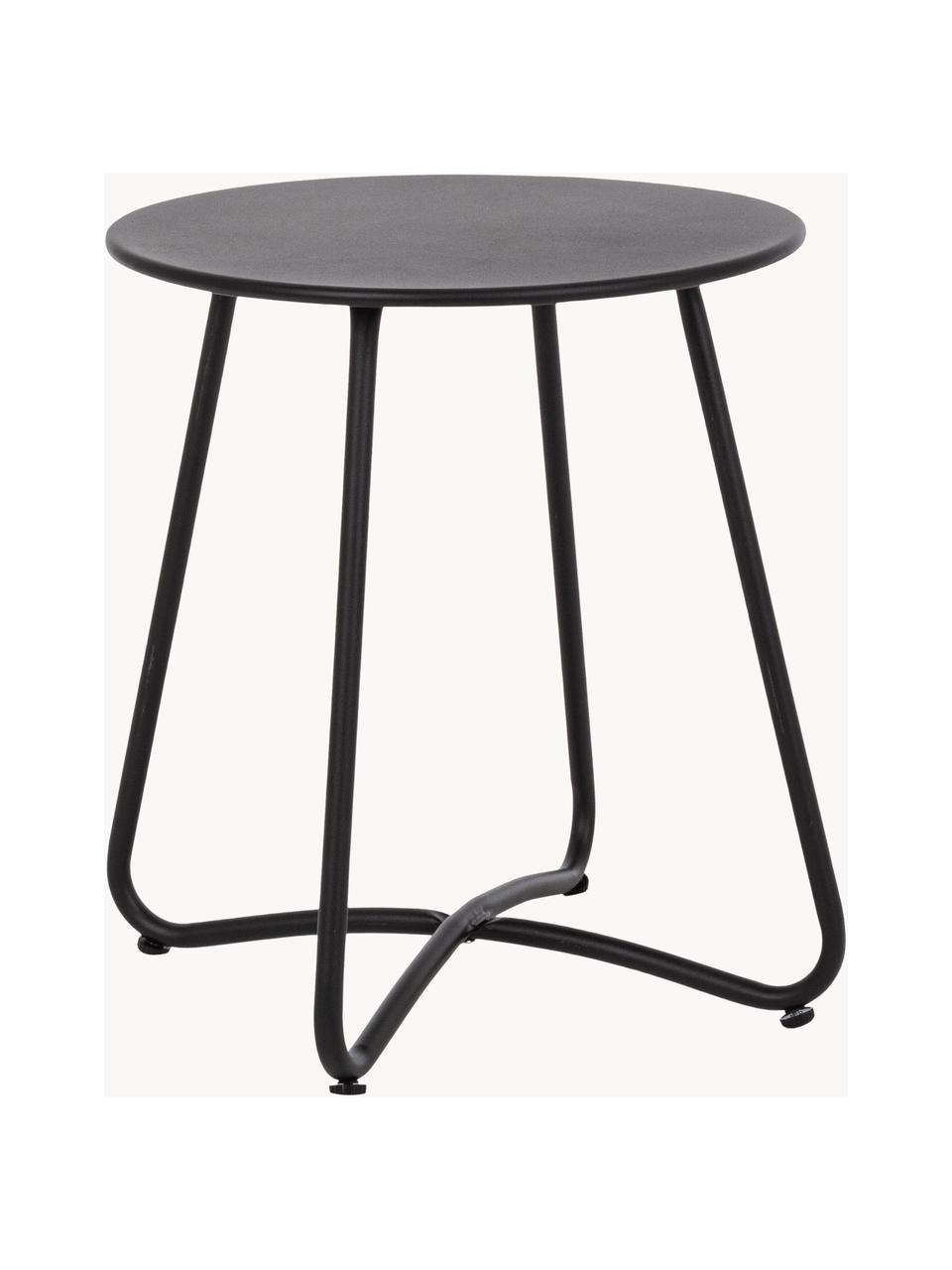 Table d'appoint de jardin Wissant, Métal enduit, Noir, Ø 40 x haut. 45 cm