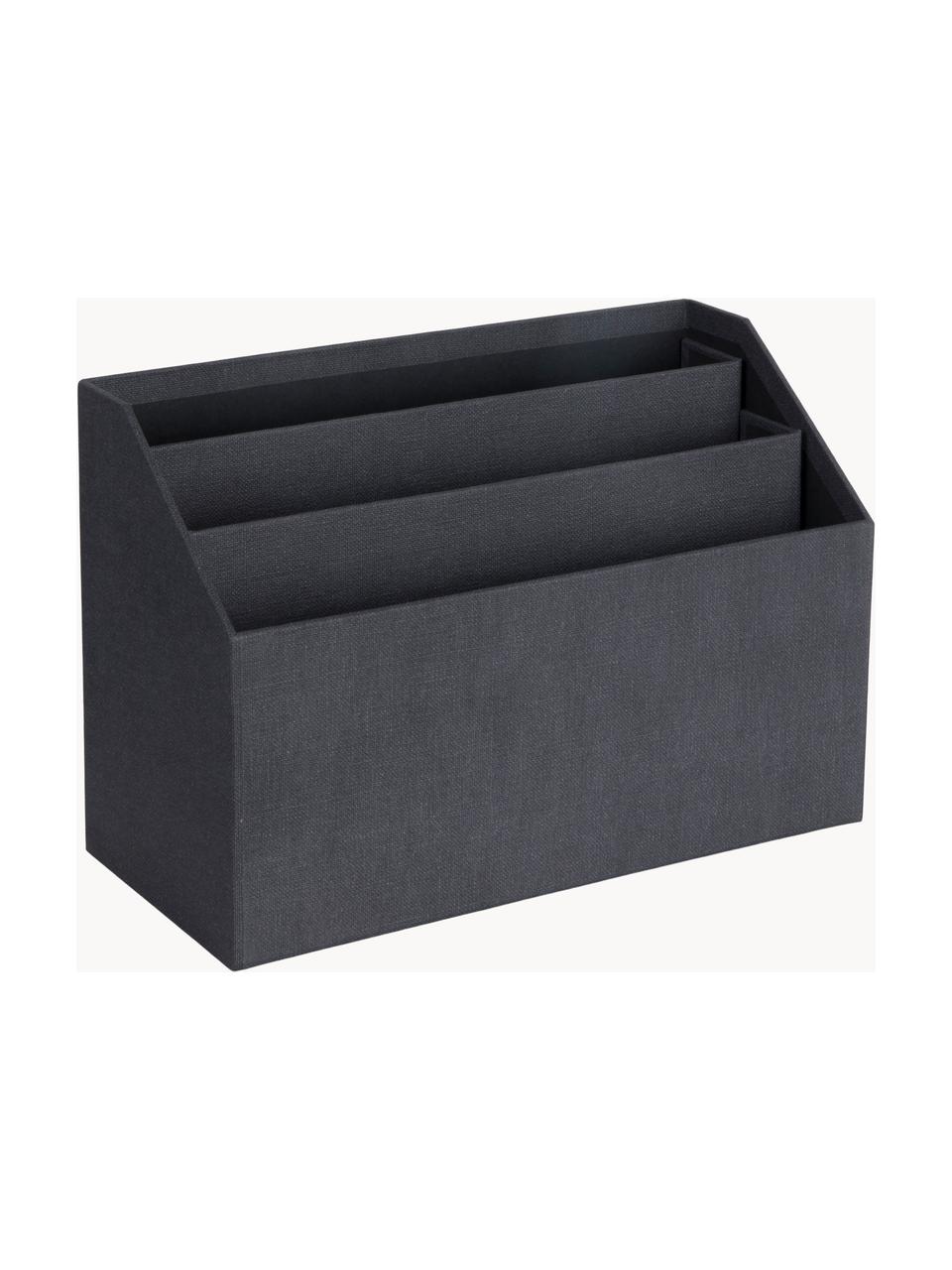 Organiseur bureau Hector, Carton rigide, Anthracite, larg. 33 x prof. 16 cm