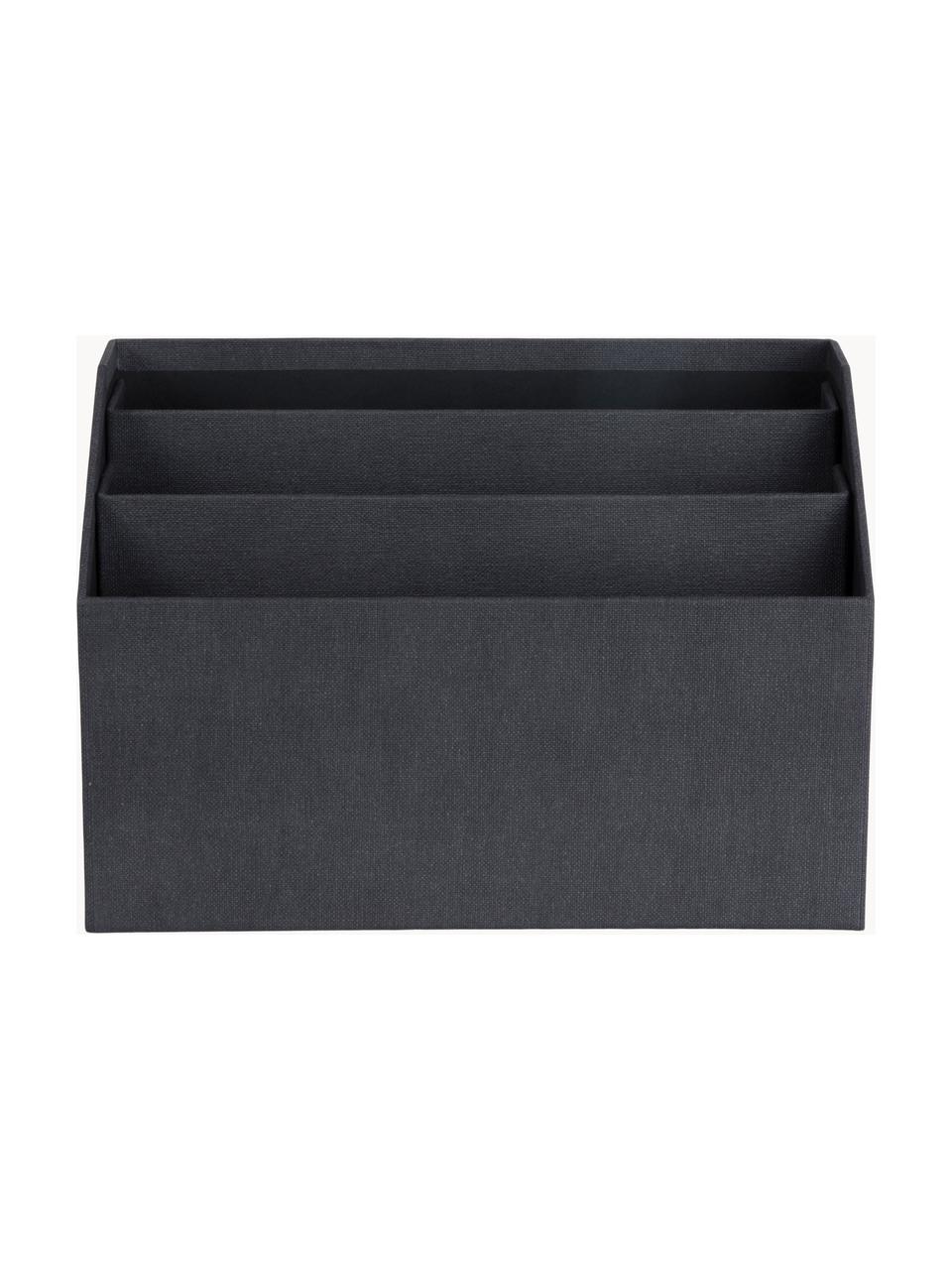 Organiseur bureau Hector, Carton rigide, Anthracite, larg. 33 x prof. 16 cm