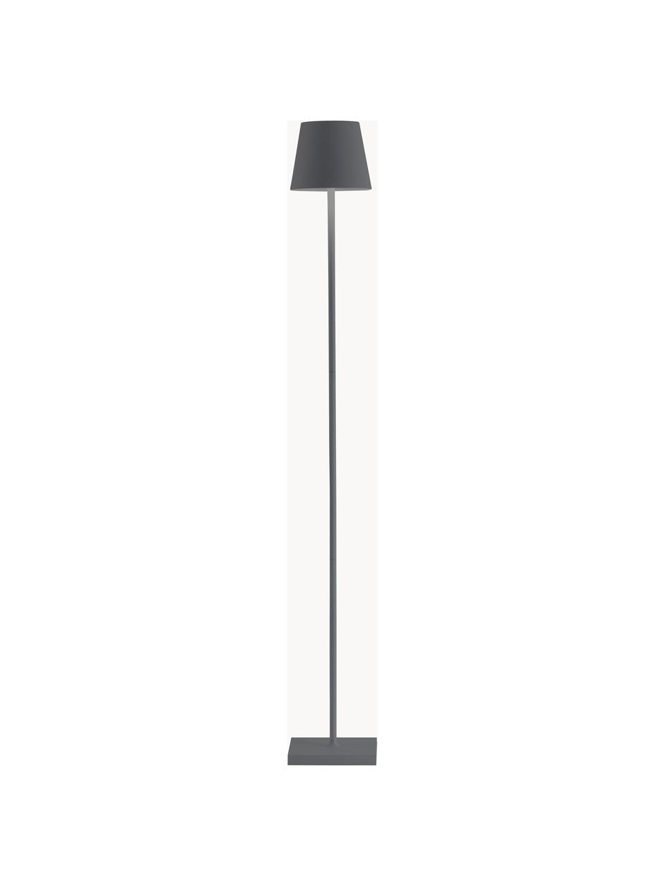 Lampa podłogowa LED z funkcją przyciemniania Poldina, Ciemny szary, matowy, W 122 cm