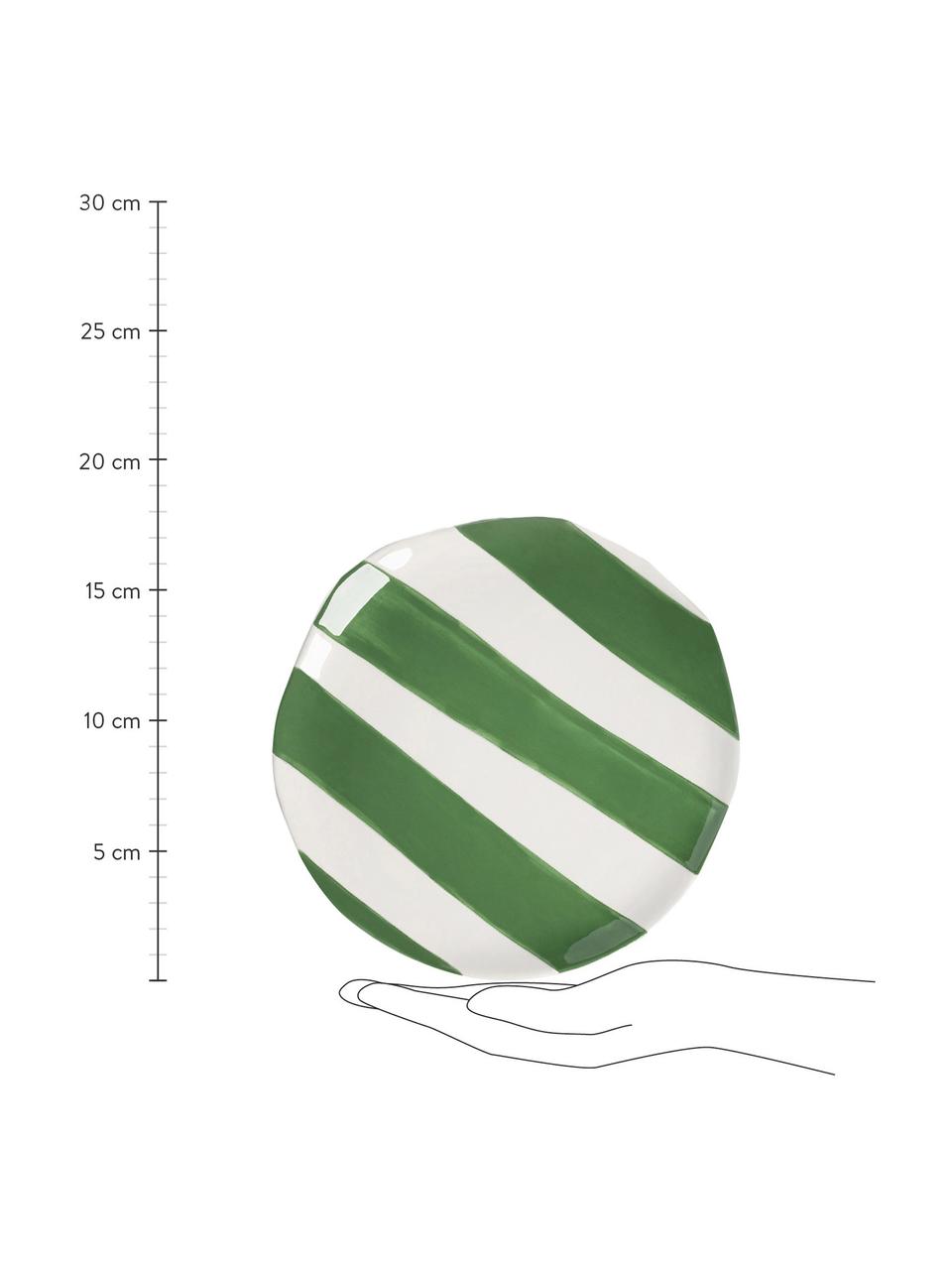 Assiettes à dessert en dolomite Oblique, 4 élém., Dolomie, Vert, bleu, beige, brun, blanc, Ø 18 cm