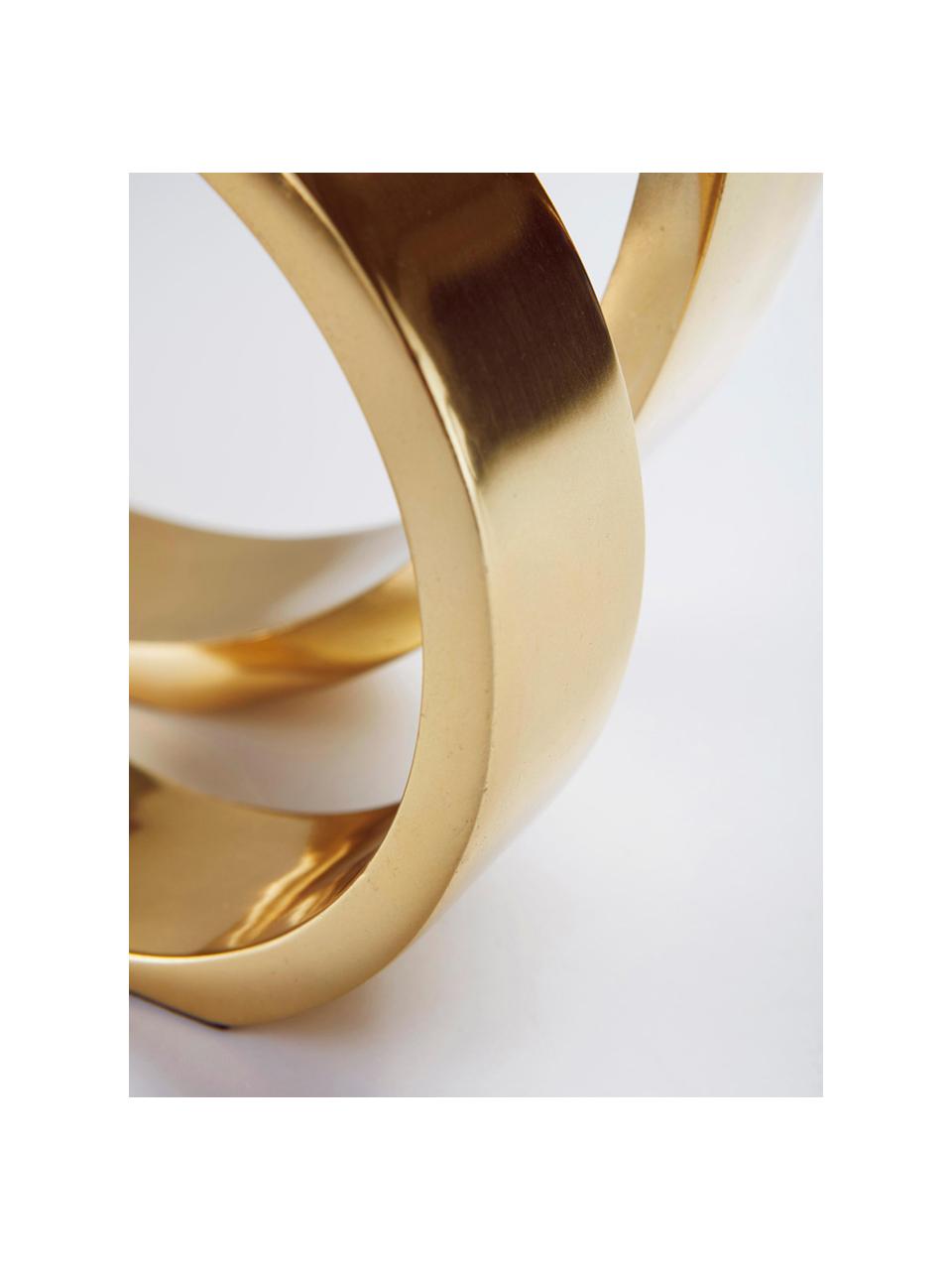 Dekorácia Ring, Potiahnutý kov, Odtiene zlatej, Ø 25 x V 25 cm