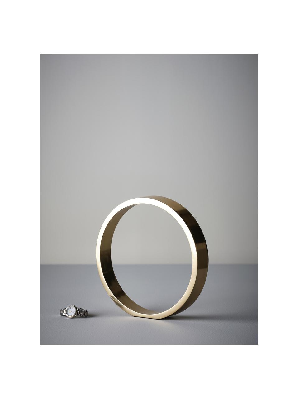 Dekorace Ring, Potažený kov, Zlatá, Ø 25 cm, V 25 cm