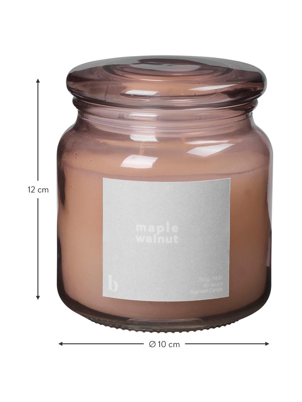 Candela profumata Maple Walnut (noce), Contenitore: vetro, Rosa cipria, Ø 10 x Alt. 8 cm