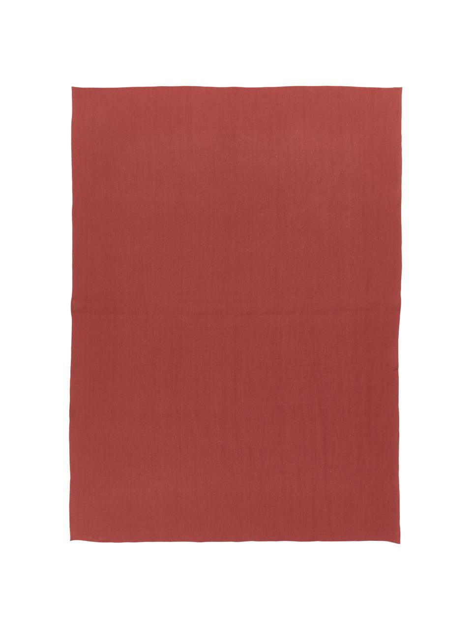 Obrus z lnu Heddie, 100% len, Czerwony, S 145 x D 250 cm