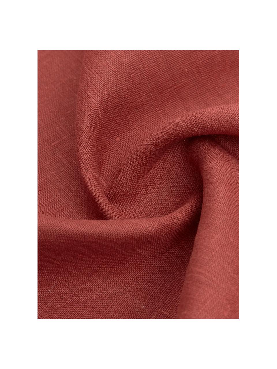 Mantel de lino Heddie, 100% lino, Rojo, An 145 x L 250 cm