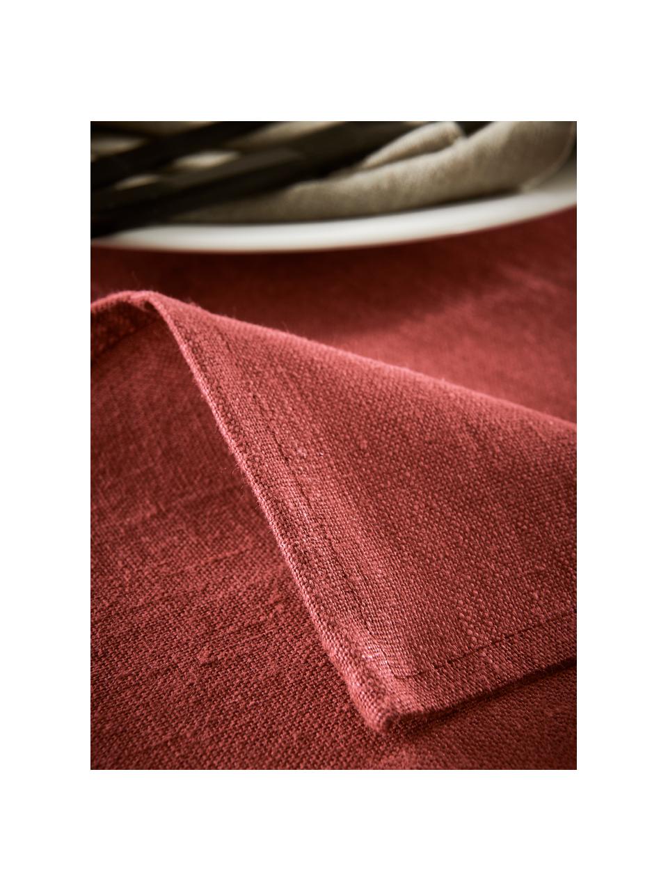 Nappe en lin rouge Heddie, Rouge