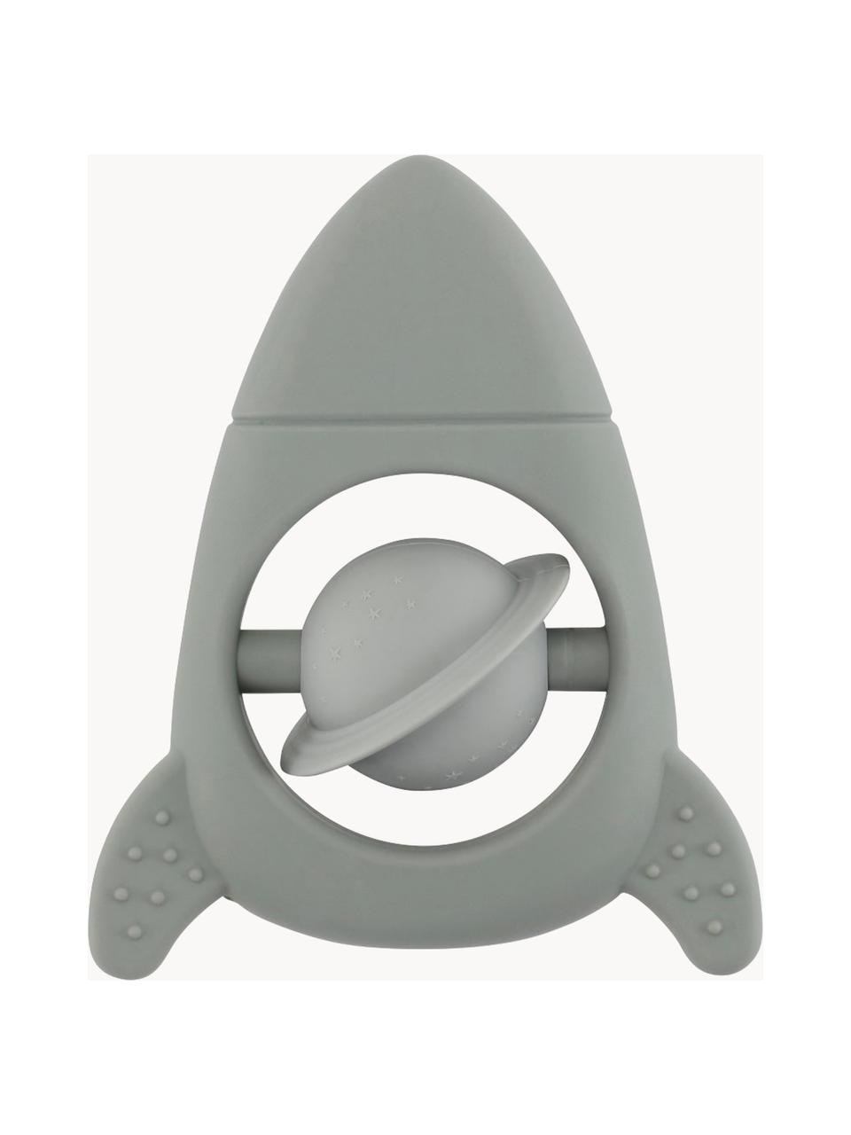 Mordedor de silicona Cohete, 100% silicona, Tonos grises claros, An 9 x L 11 cm