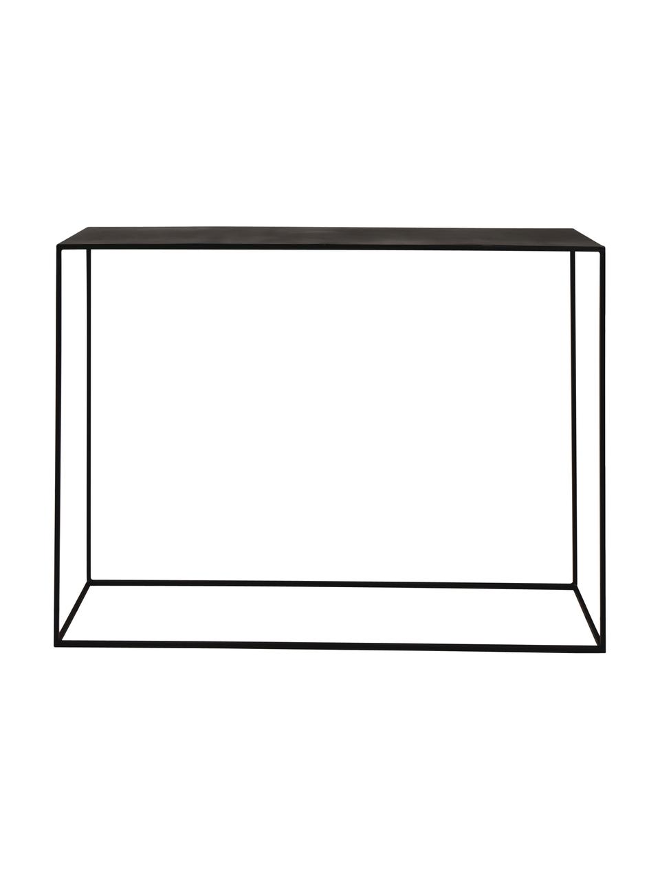 Console en métal Expo, Métal, revêtement par poudre, Noir, larg. 110 x prof. 25 cm