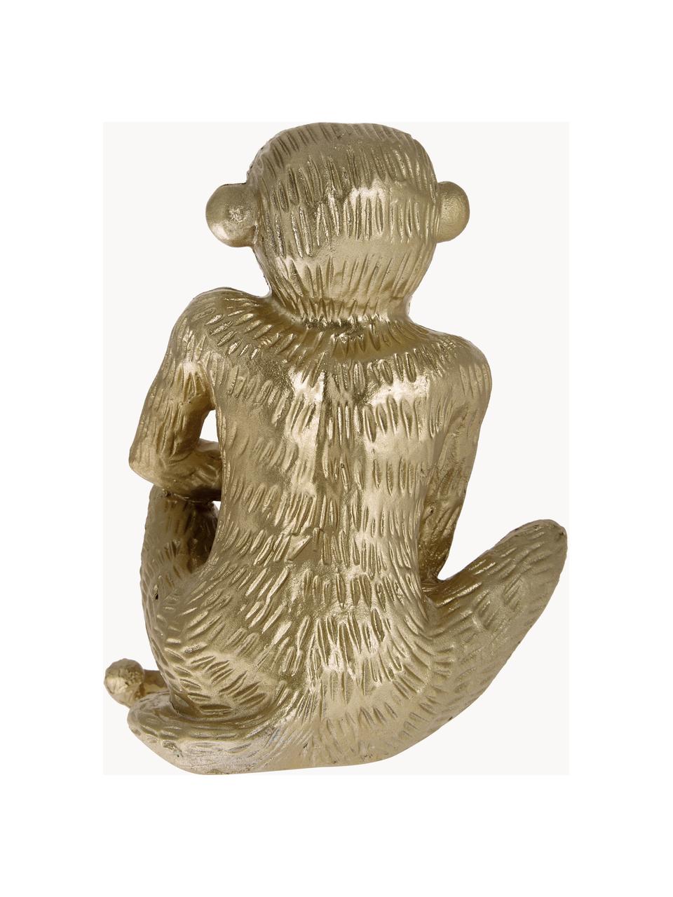 Dekorácia Monkey, Polymérová živica, Odtiene zlatej, Š 12 x V 15 cm