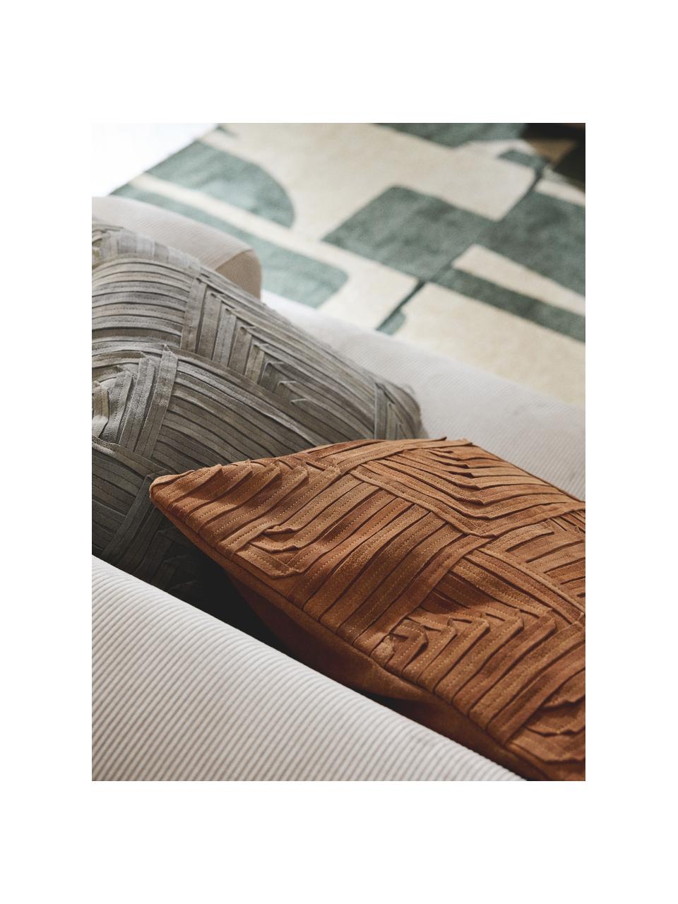 Poszewka na poduszkę z zamszu Xavier, 100 % zamsz (bez chromu), Jasny brązowy, S 50 x D 50 cm