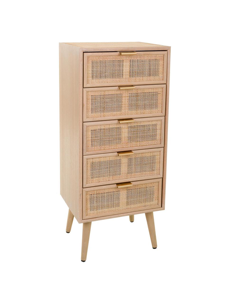 Rangement rustique Cayetana, Bois clair, larg. 42 x haut. 101 cm