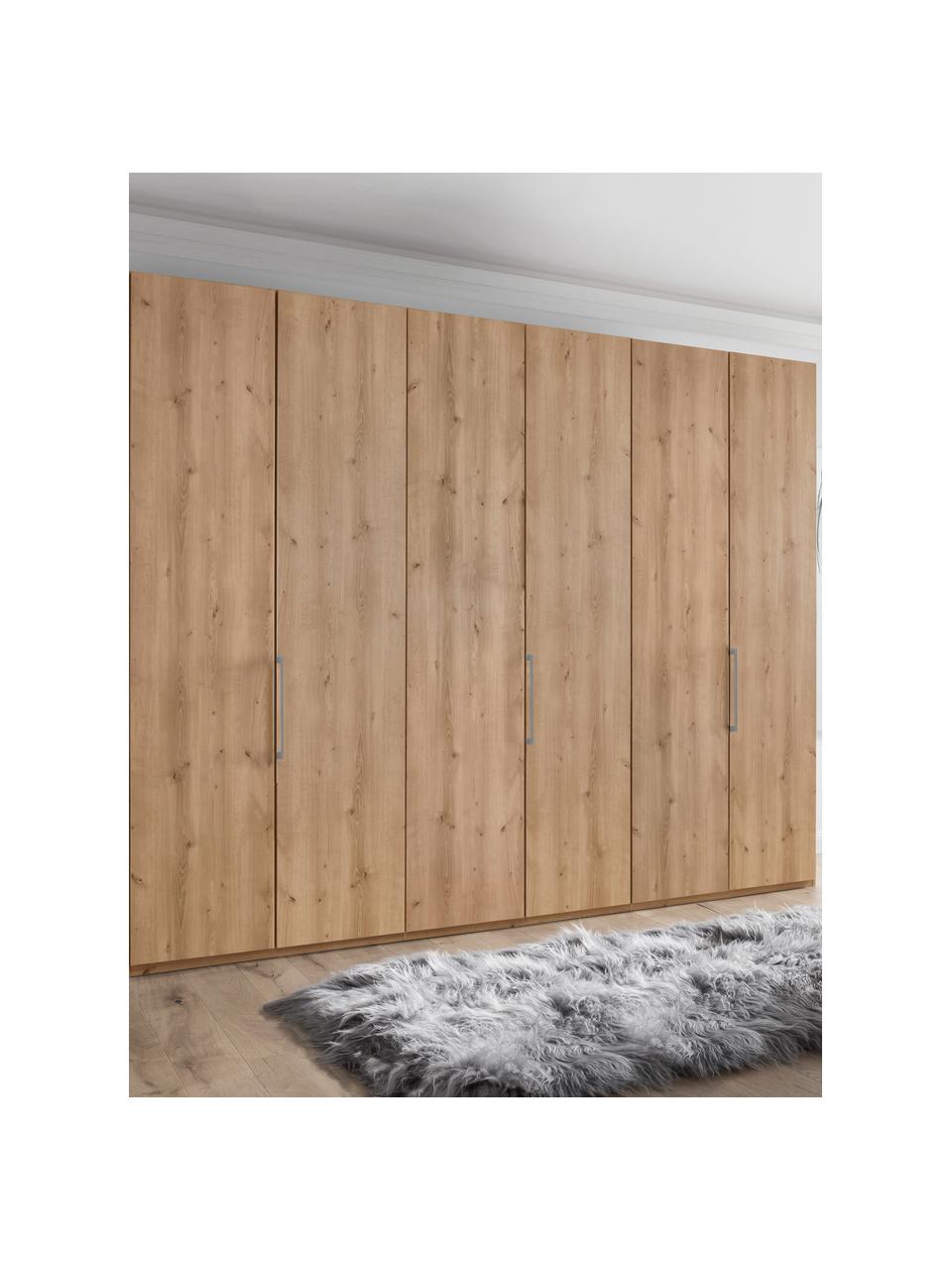 Drehtürenschrank Monaco, 6-türig, Korpus: Holzwerkstoff, foliert, Griffe: Metall, beschichtet, Holz, B 295 x H 216 cm