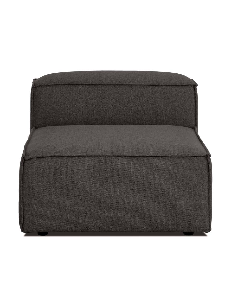 Moduł środkowy Lennon, Tapicerka: 100% poliester Dzięki tka, Stelaż: lite drewno sosnowe, cert, Nogi: tworzywo sztuczne, Antracytowa tkanina, S 89 x G 119 cm