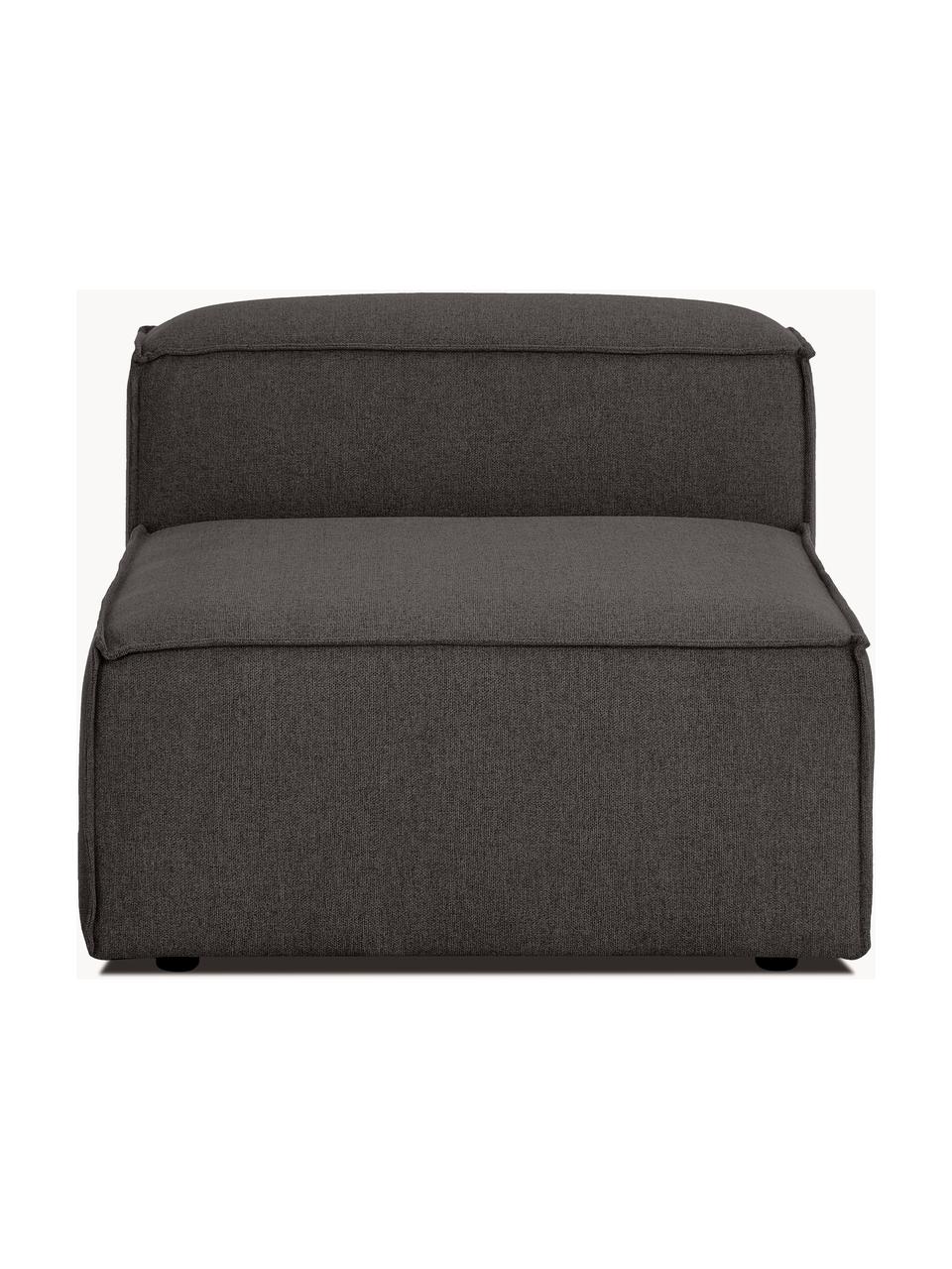 Mittelmodul Lennon, Bezug: 100 % Polyester Der strap, Gestell: Massives Kiefernholz FSC-, Füße: Kunststoff, Webstoff Anthrazit, B 89 x T 119 cm