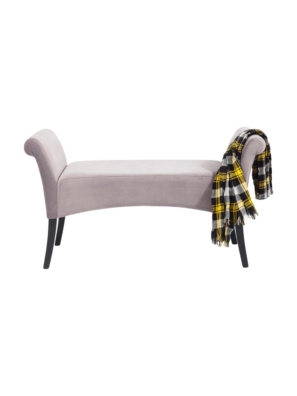 Banquette en velours Motley, Gris clair, larg. 110 x prof. 40 cm