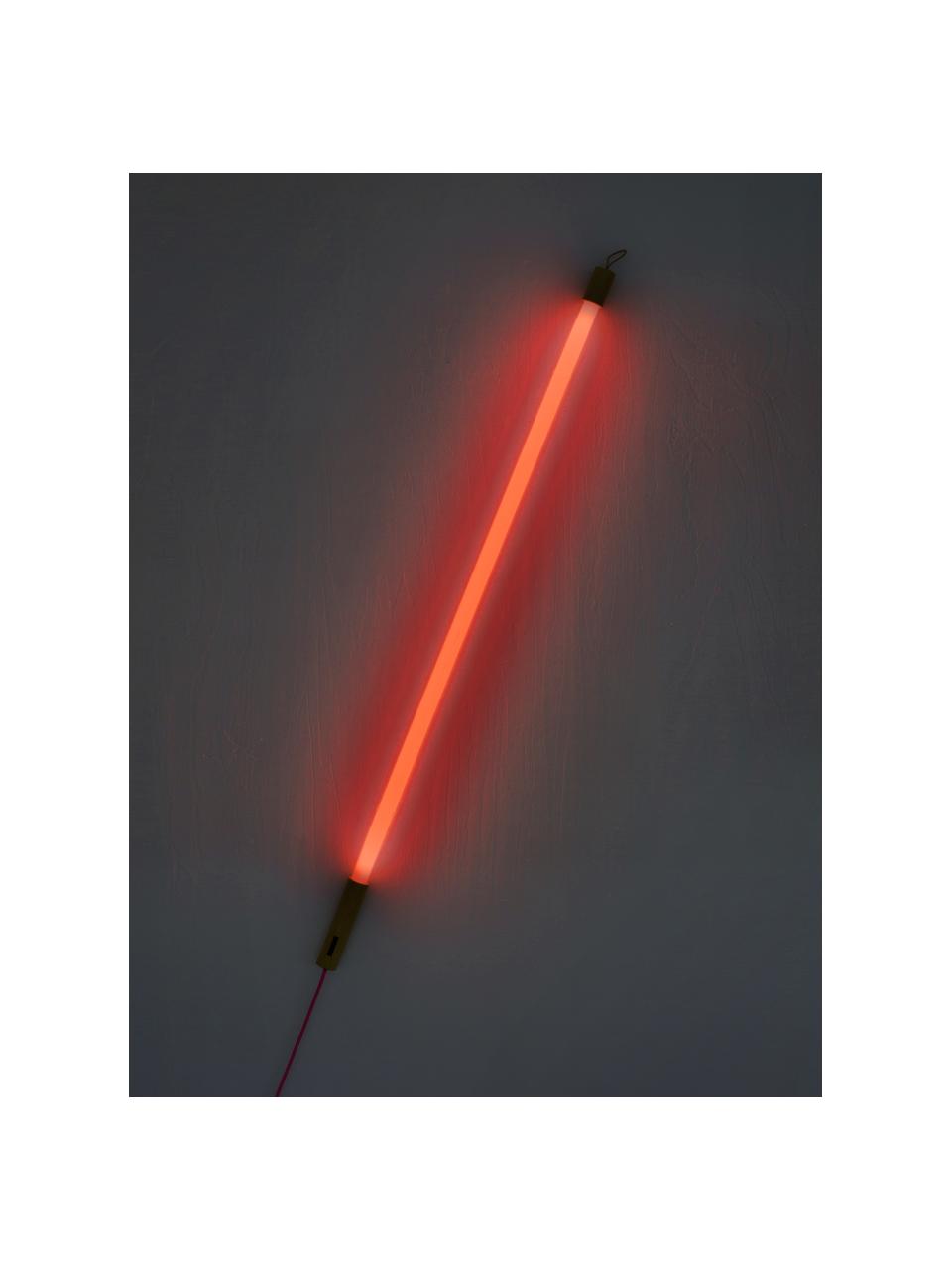 LED-Wandleuchte Linea mit Stecker, Dekor: Holz, Rot, Ø 4 x H 135 cm