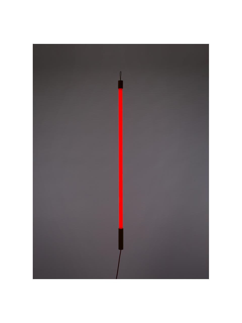 LED wandlamp Linea met stekker, Decoratie: hout, Rood, Ø 4 x H 135 cm
