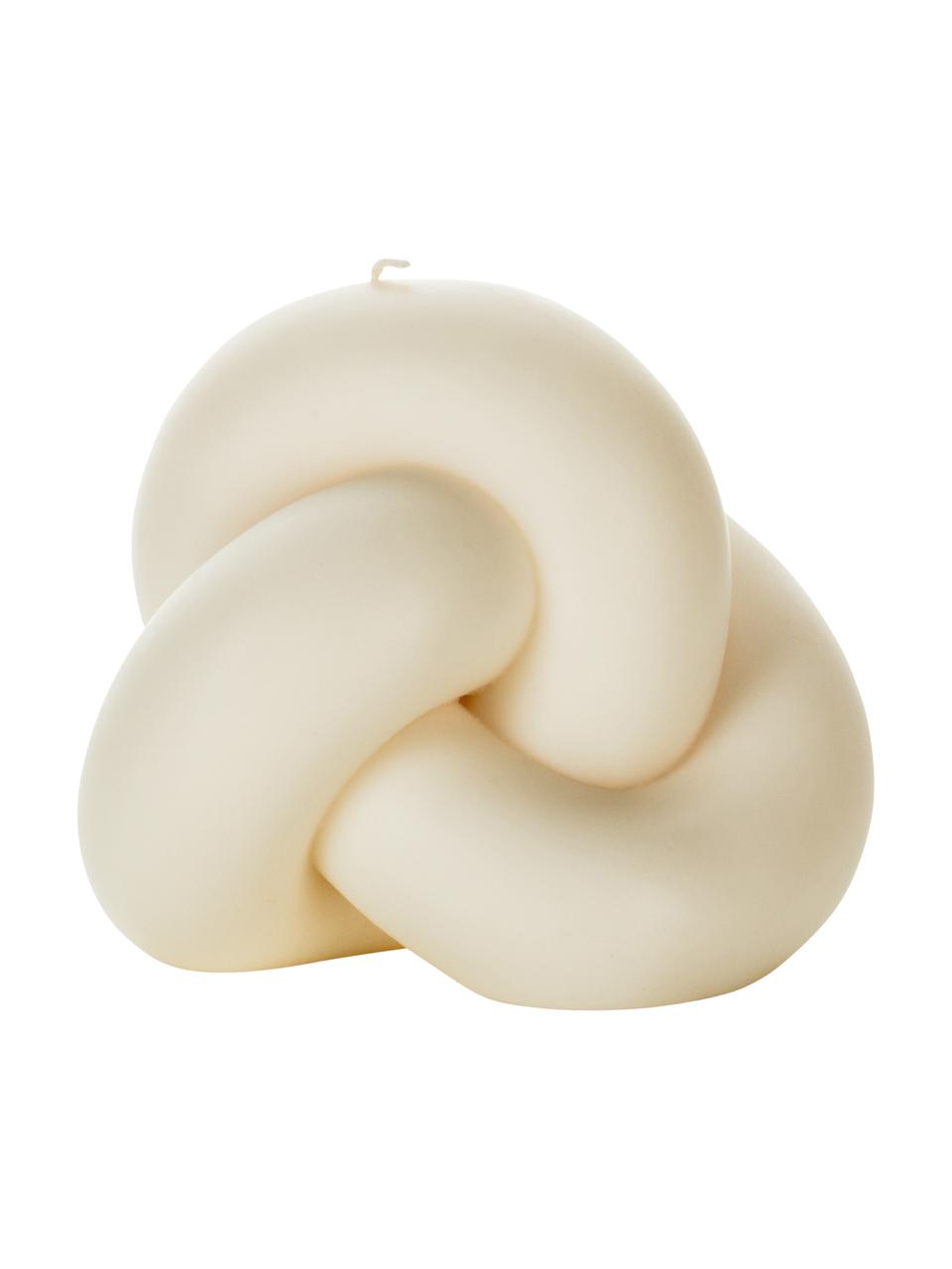 Kerze Knot, Wachs, Cremeweiß, B 11 x H 11 cm