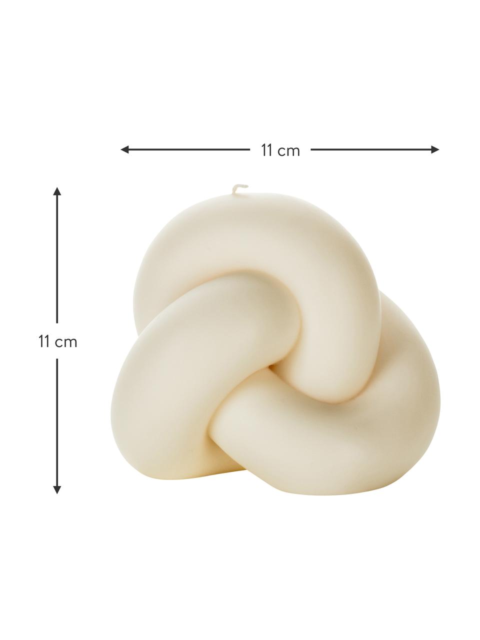 Vela Knot, Cera, Blanco crema, An 11 x Al 11 cm