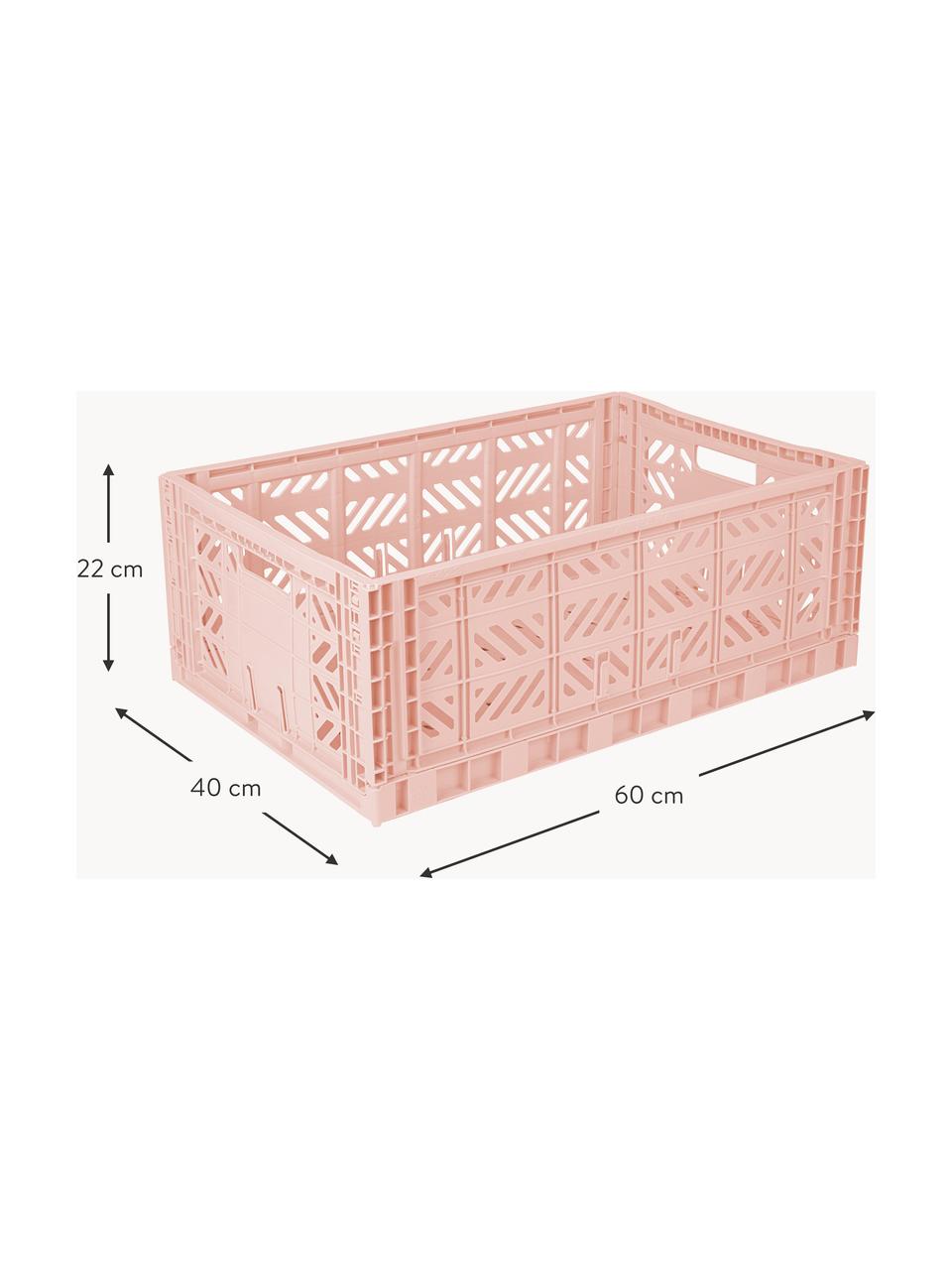 Skládací úložný box Maxi, Š 60 cm, Umělá hmota, Světle růžová, Š 60 cm, H 40 cm