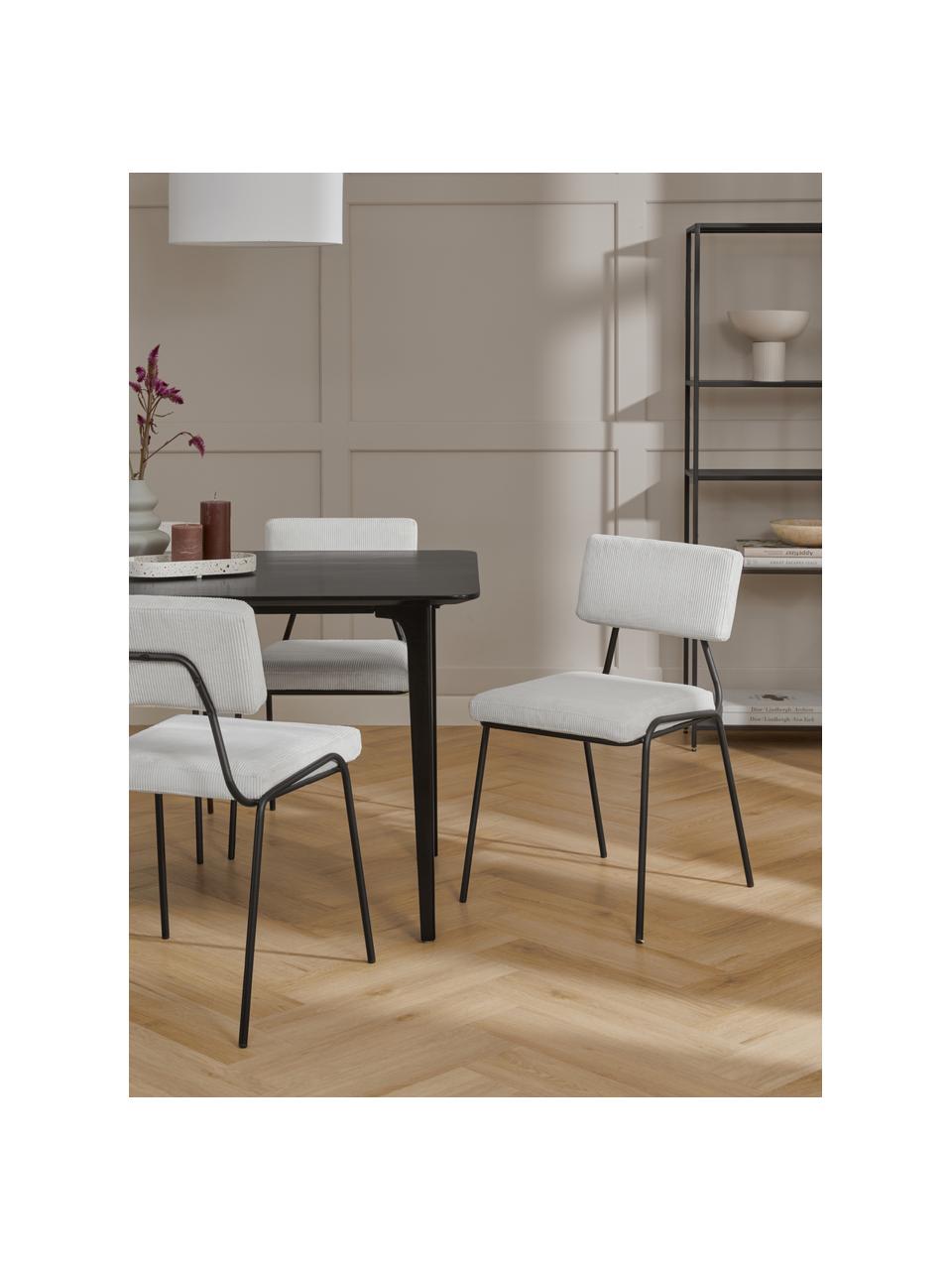 Menčestrové čalúnené stoličky Mats, 2 ks, Menčestrová biela, Š 50 x V 80 cm