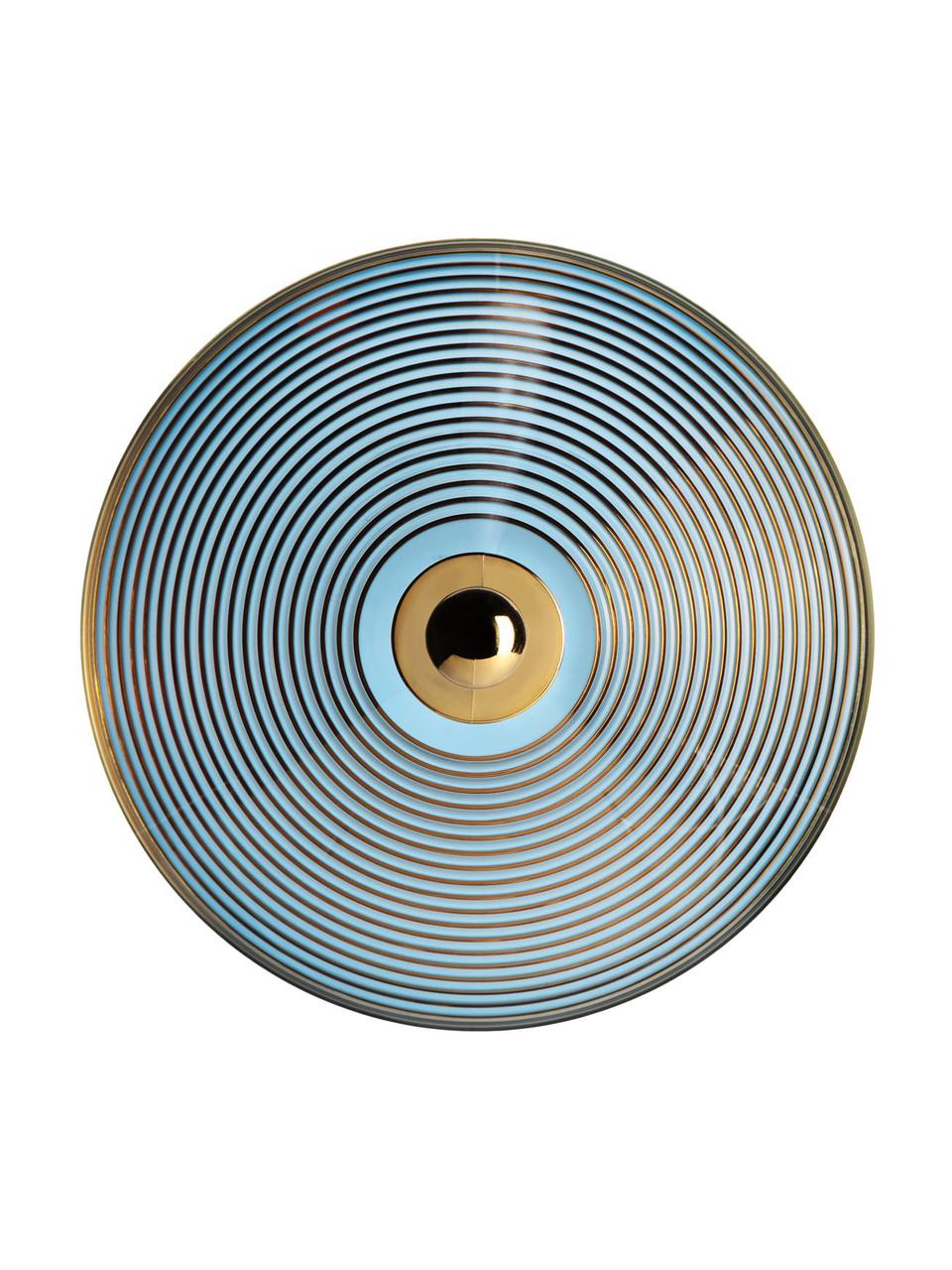 Aufbewahrungsdose Trullo, Griff: Kunststoff, metallisiert, Gelb, Blau, Ø 25 x H 27 cm