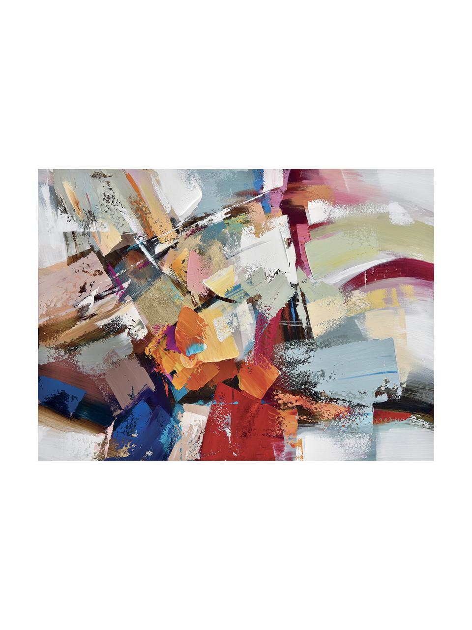 Toile peinte à la main Esplosione di Colore, Multicolore, larg. 150 x haut. 110 cm