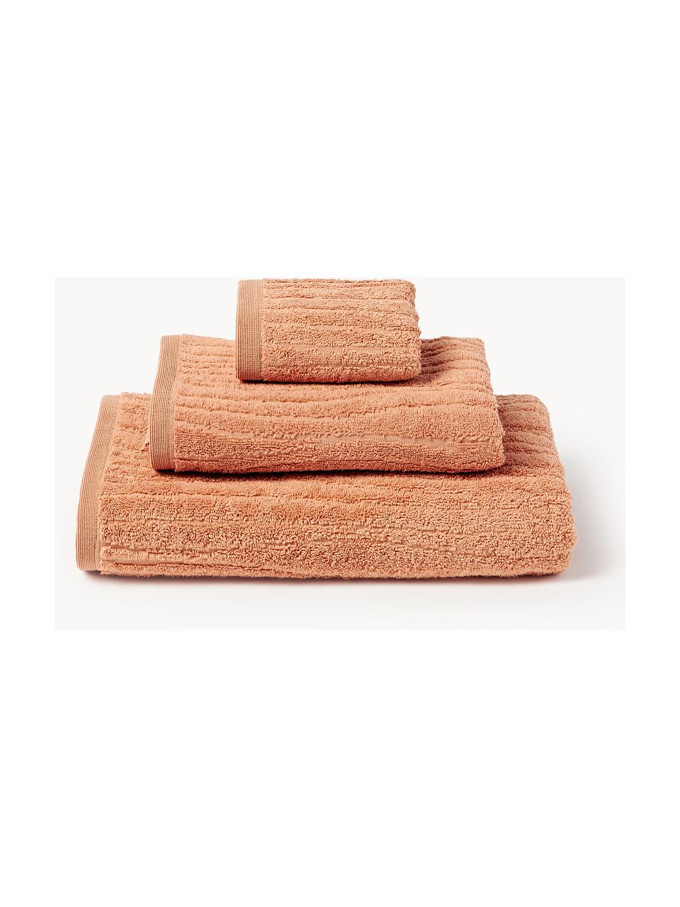 Set di asciugamani Audrina, varie misure, Peach, Set di 4 (asciugamano e telo da bagno)