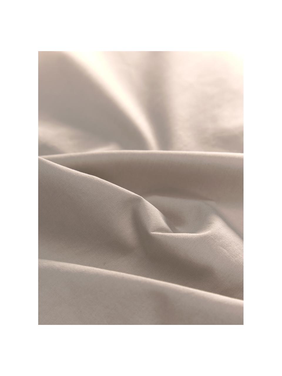 Pościel z bawełny z efektem sprania i falbanką Florence, Beżowy, 200 x 200 cm + 2 poduszki 80 x 80 cm