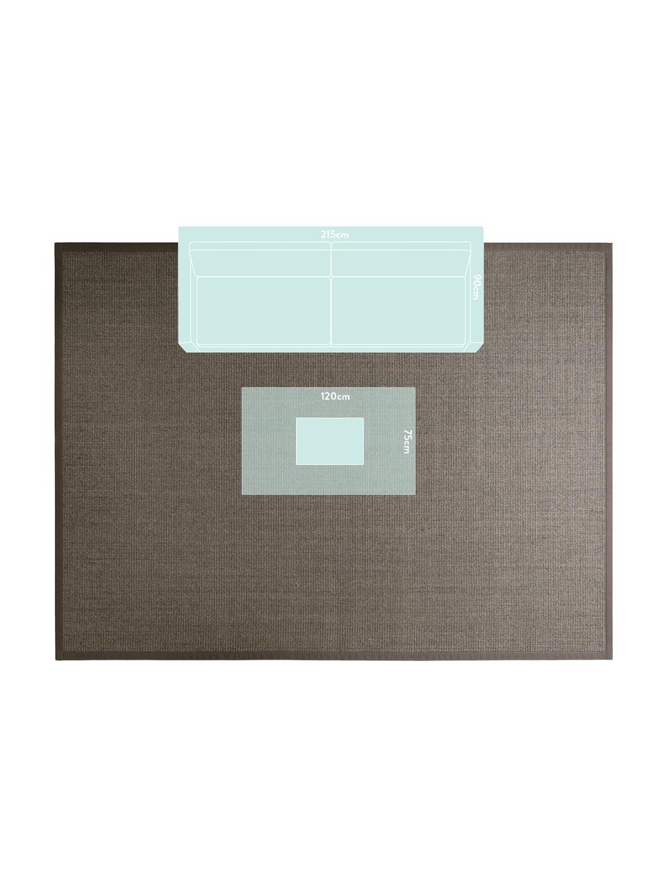 Tapis en sisal Leonie, Gris-brun