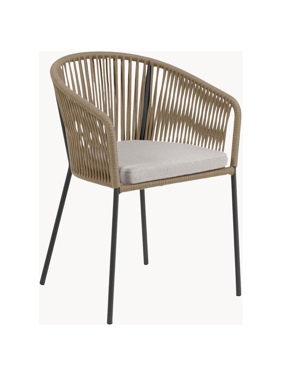 Záhradná stolička Yanet, Svetlobéžová, béžová, Š 56 x H 55 cm