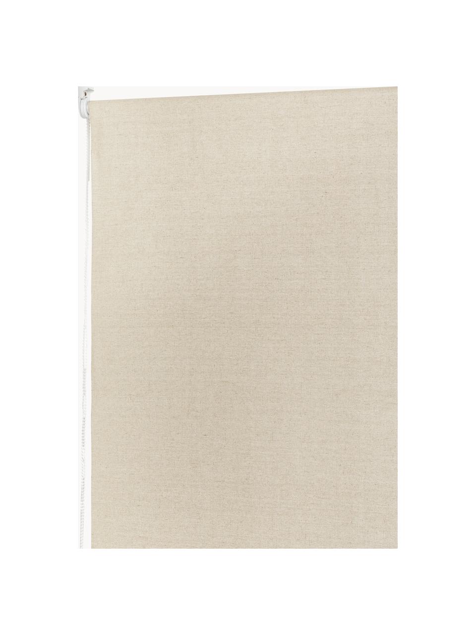 Estor Elia, Parte delantera: 45% lino, 55% algodón, Parte trasera: 100% poliéster, Beige, An 80 x L 165 cm