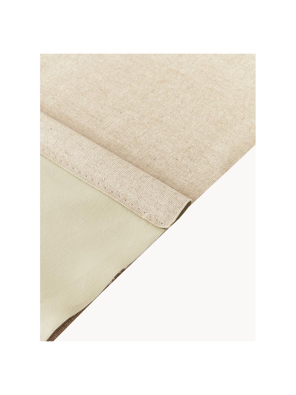 Blickdichtes Rollo Elia, Vorderseite: 45 % Leinen, 55 % Baumwol, Rückseite: 100 % Polyester, Beige, B 80 x L 165 cm