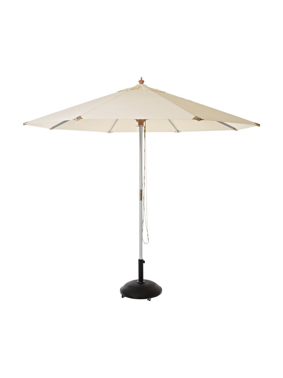 Parasol Capri, Wit gewassen, gebroken wit, Ø 300 x H 265 cm