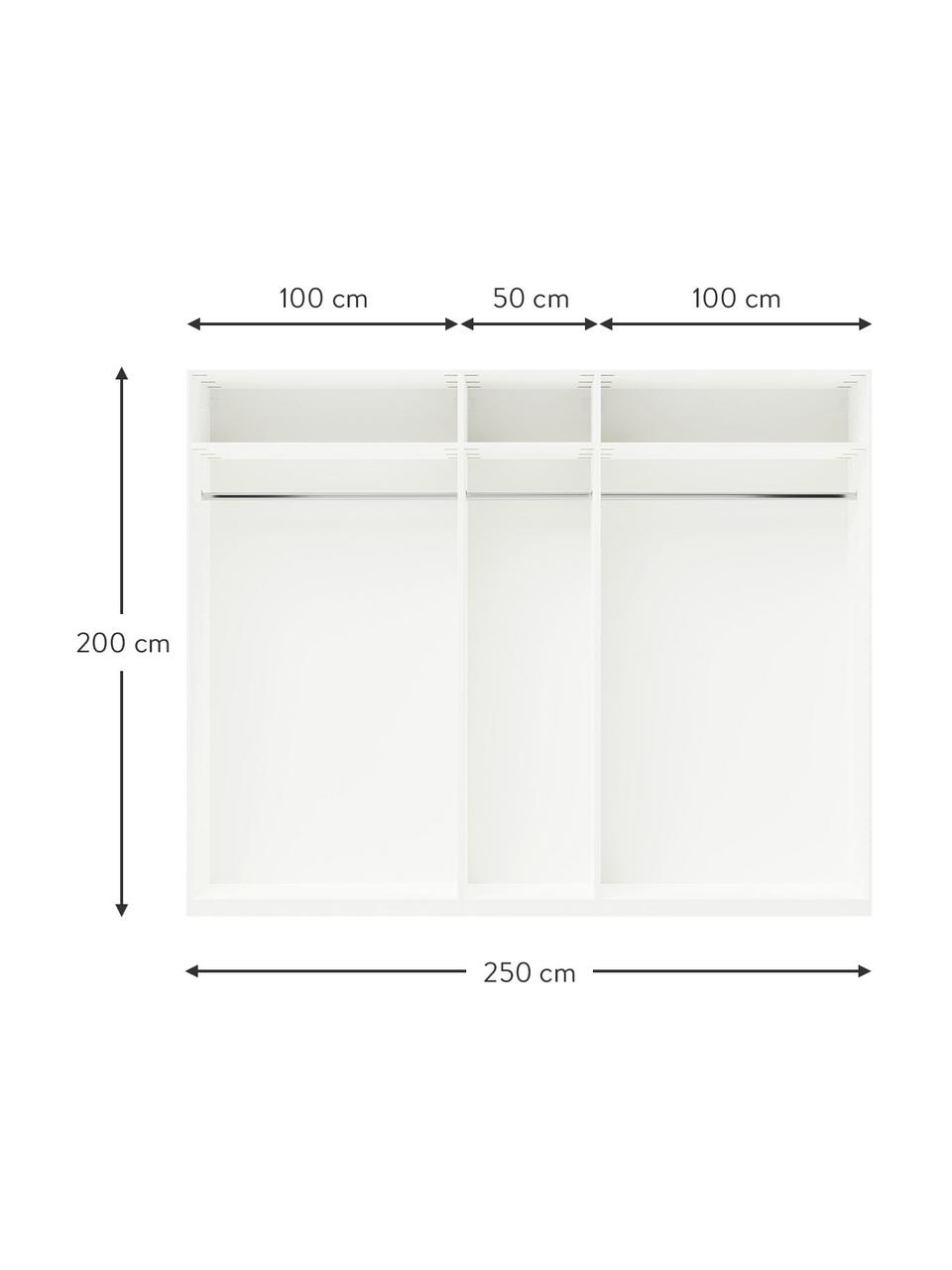 Modulární skříň s otočnými dveřmi Simone, šířka 250 cm, více variant, Dřevo, béžová, Interiér Basic, výška 200 cm