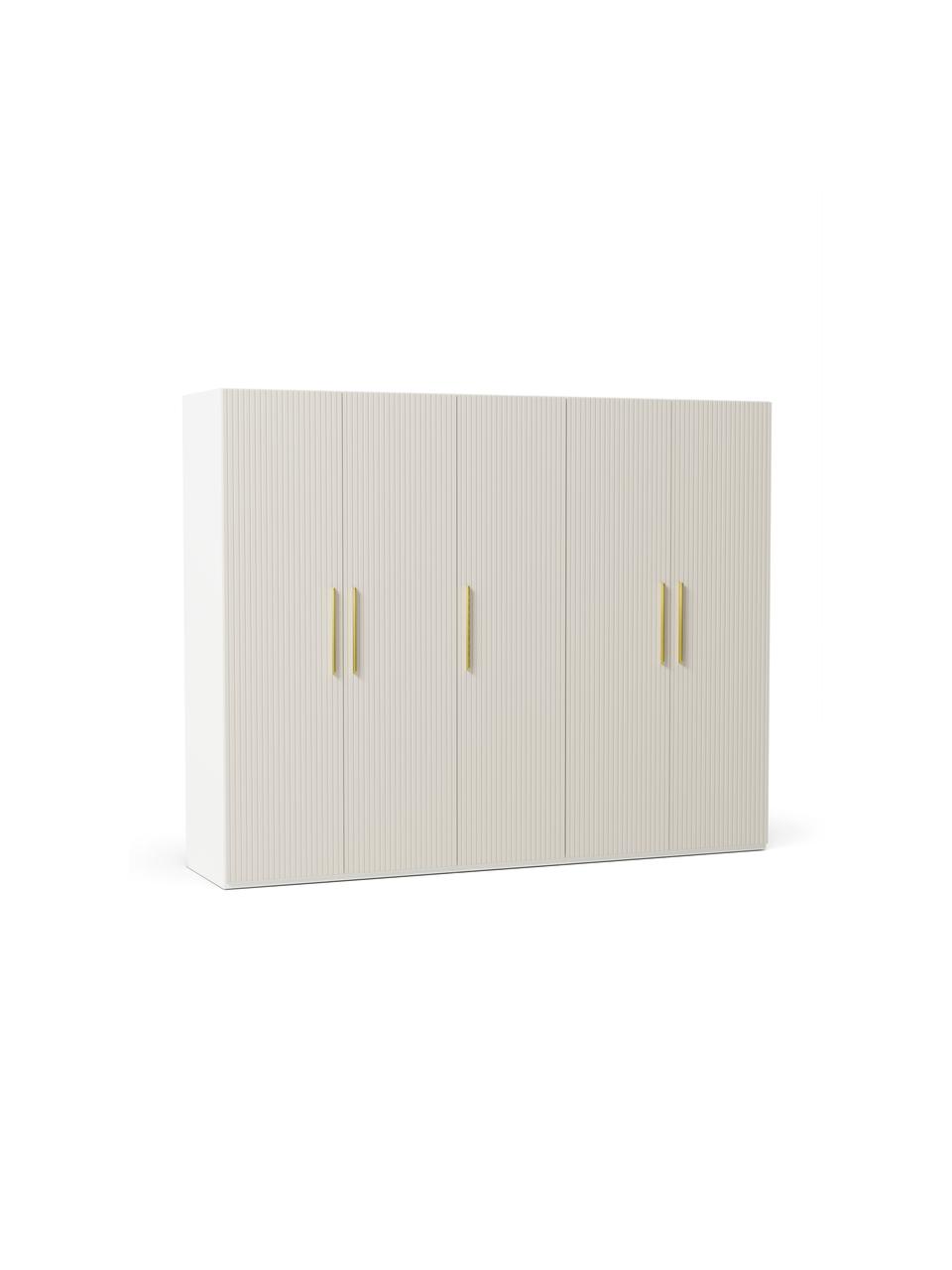 Modularer Drehtürenschrank Simone, 250 cm Breite, mehrere Varianten, Korpus: Spanplatte, FSC-zertifizi, Holz, Beige, Basic Interior, B 250 x H 236 cm