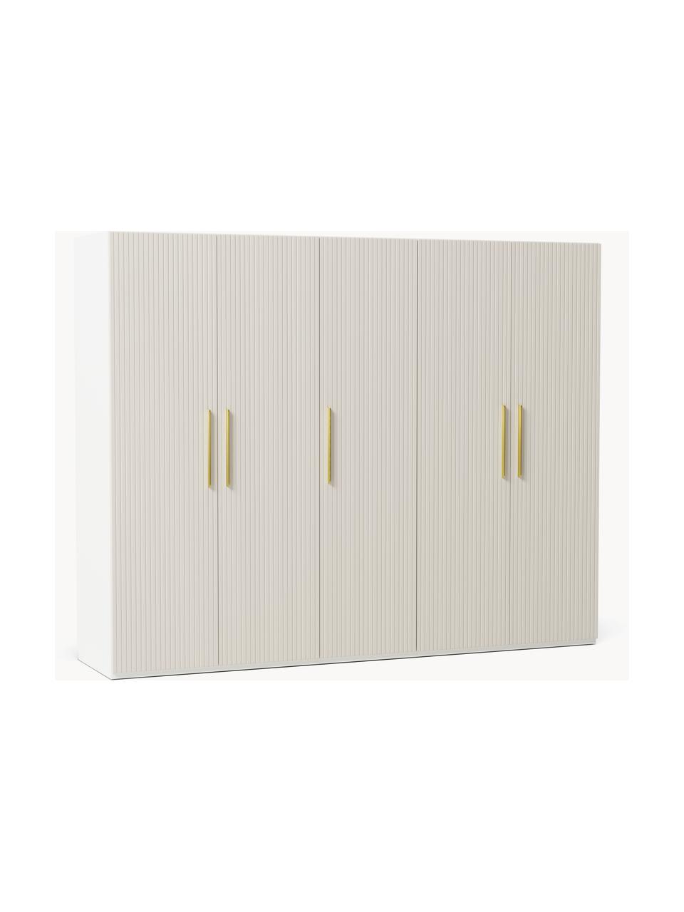 Modulární skříň s otočnými dveřmi Simone, šířka 250 cm, více variant, Dřevo, světle béžová, Interiér Premium, Š 250 x V 200 cm