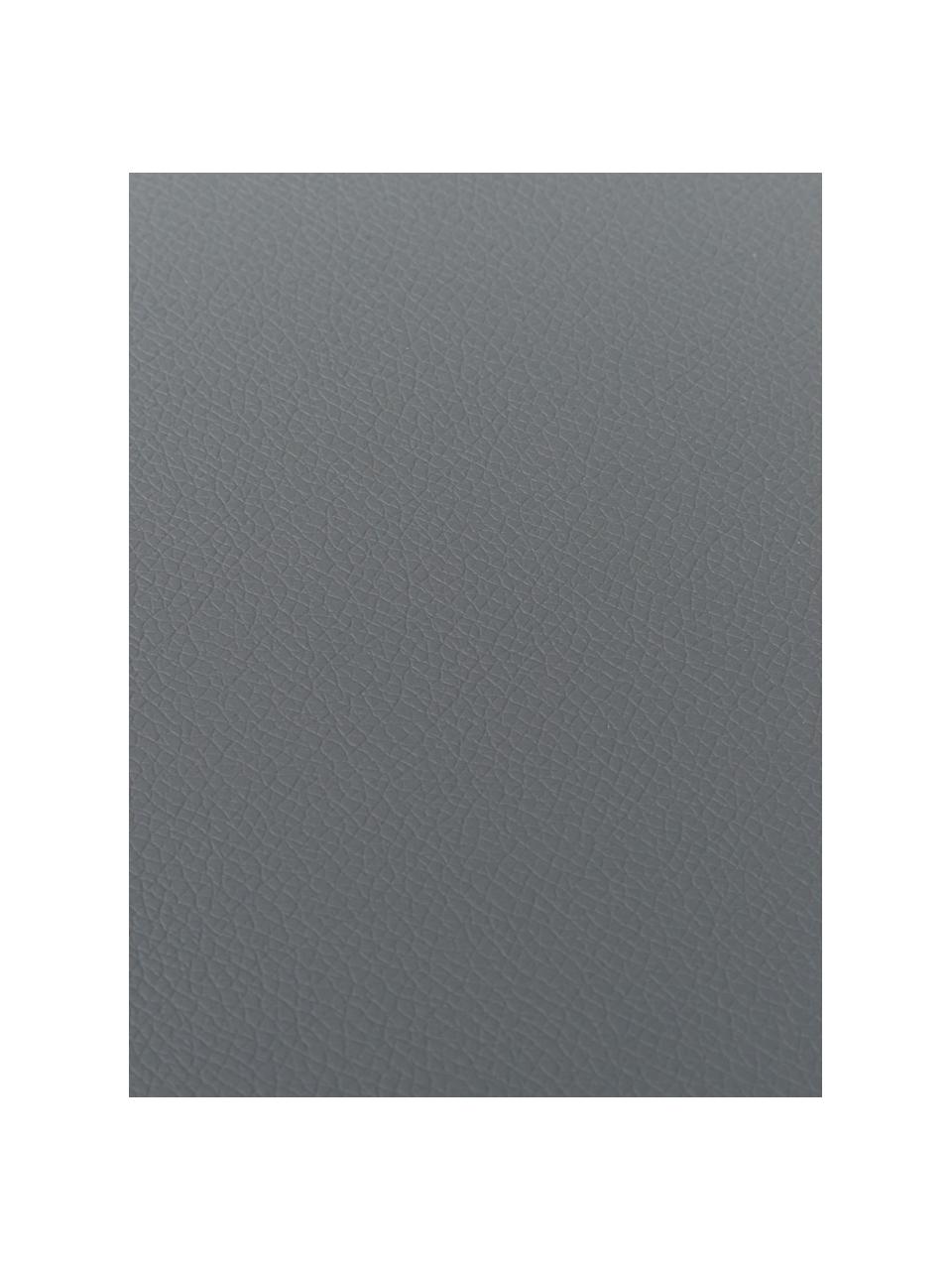 Tovaglietta americana rotonda in similpelle Pik 2 pz, Plastica (PVC), Grigio scuro, Ø 38 cm
