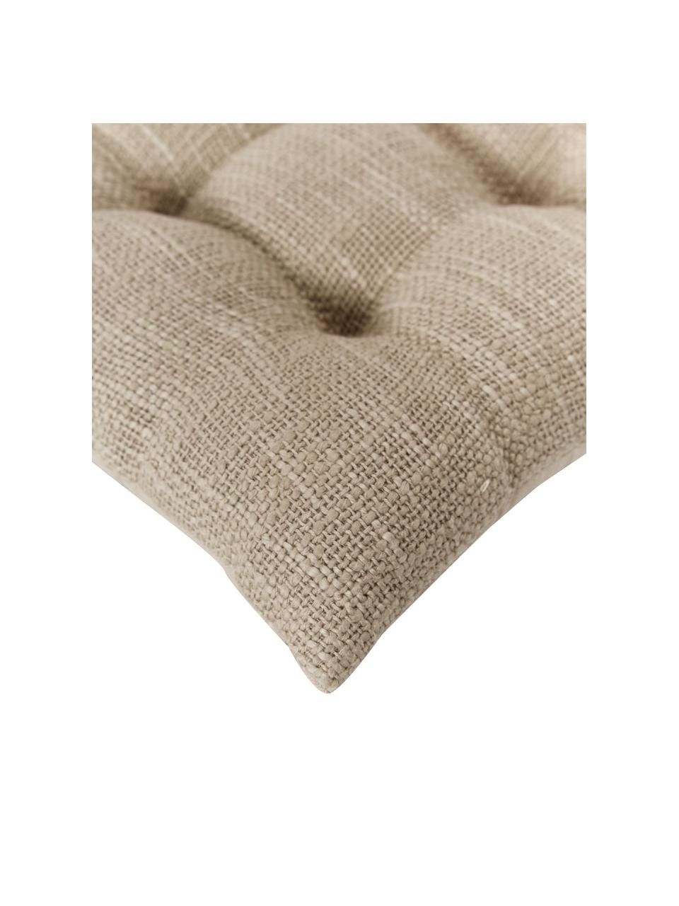 Katoenen stoelkussen Sasha, Bekleding: 100% katoen, Beige, B 40 x L 40 cm