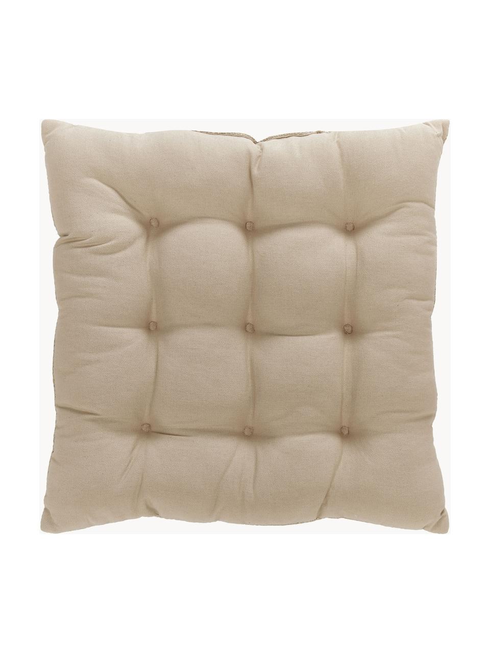 Cuscino sedia in cotone beige Sasha
