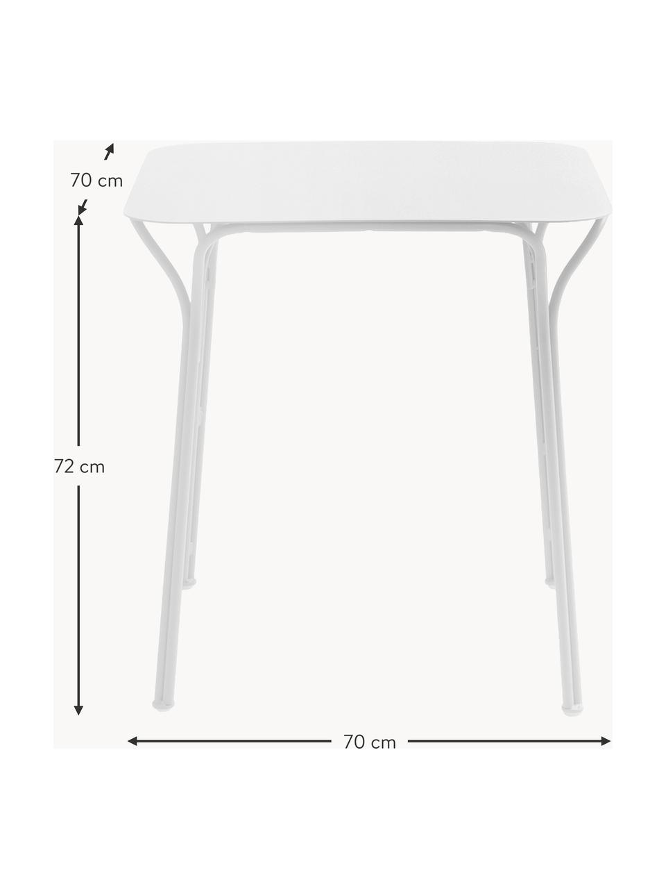 Stolik ogrodowy Hiray, 70 x 70 cm, Stal ocynkowana, lakierowana, Biały, S 70 x W 70 cm