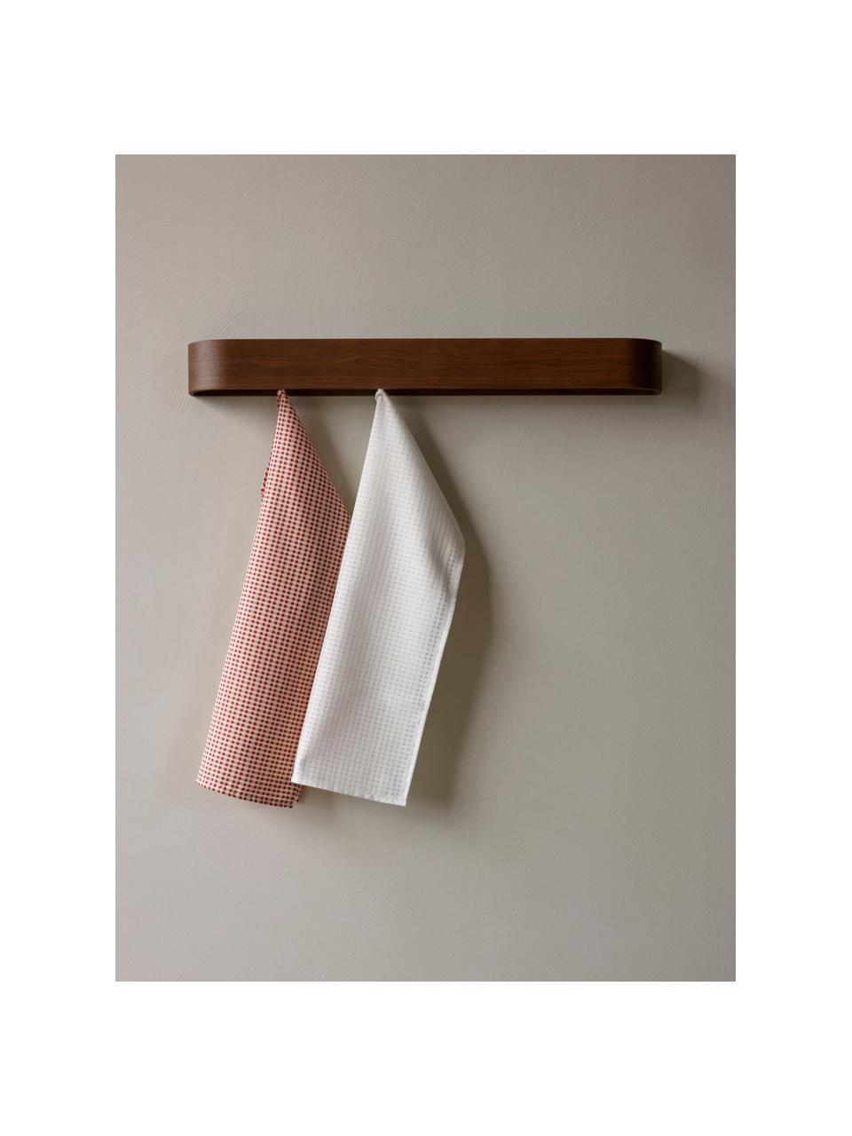 Porte-manteau en chêne Lilly, MDF, placage en bois de chêne, Bois foncé, larg. 50 cm