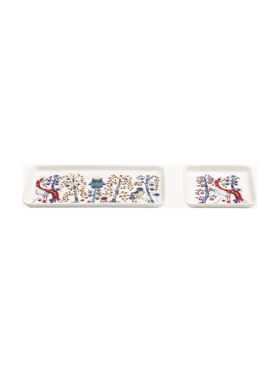 Servírovací tanier z vitro porcelánu Taika, Vitro porcelán, Biela, viacfarebná, Š 12 x H 12 cm