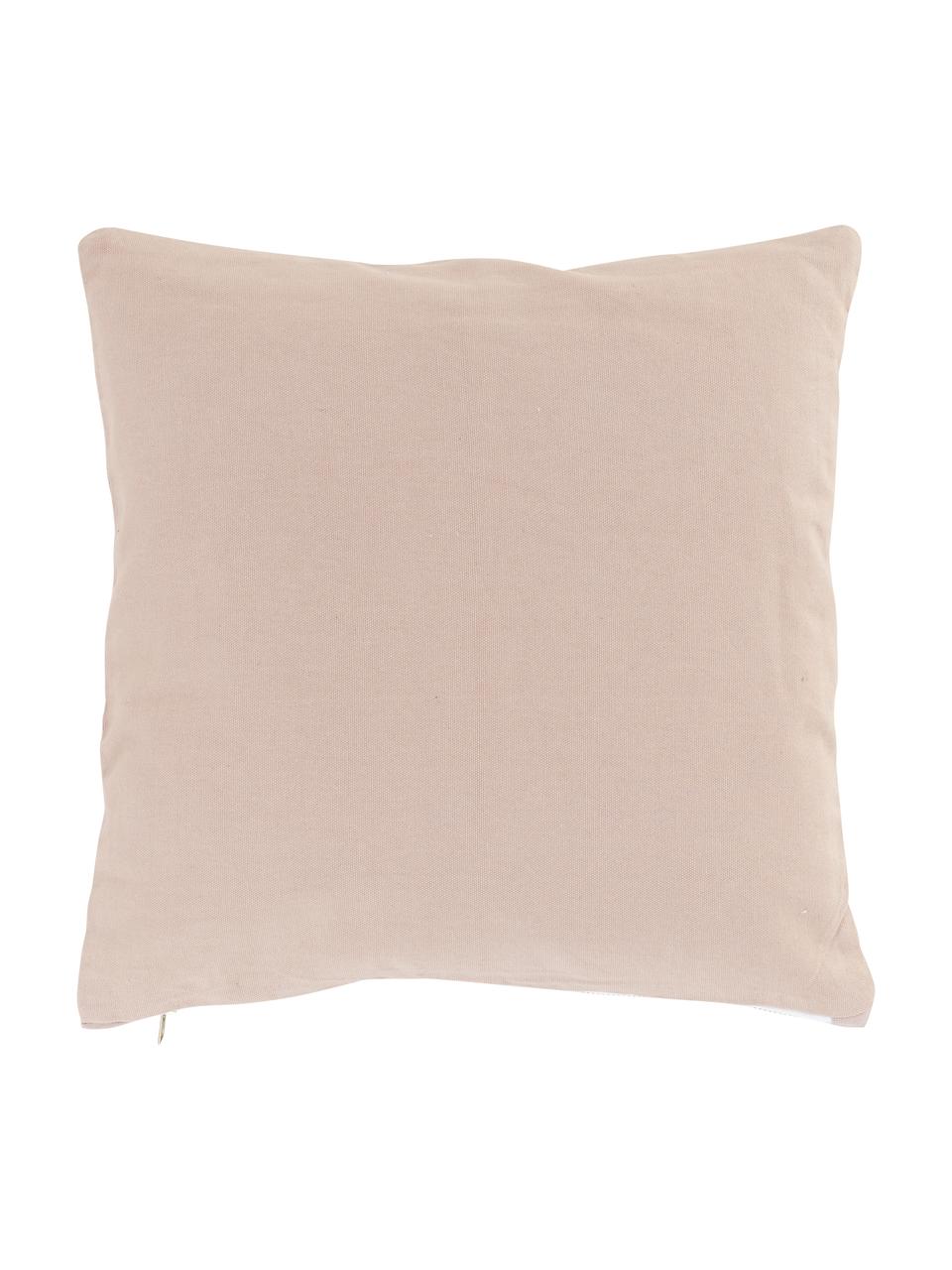 Poduszka z wypełnieniem Scandi, Tapicerka: 100% bawełna, Pudroworóżowy, odcienie złotego, S 40 x D 40 cm