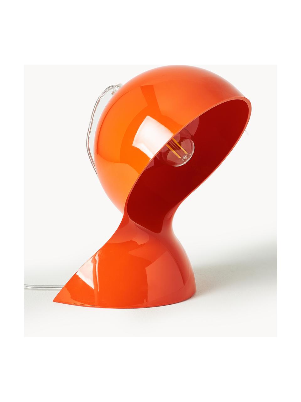 Kleine tafellamp Dalù, Lamp: polycarbonaat, Oranje, Ø 18 x H 26 cm