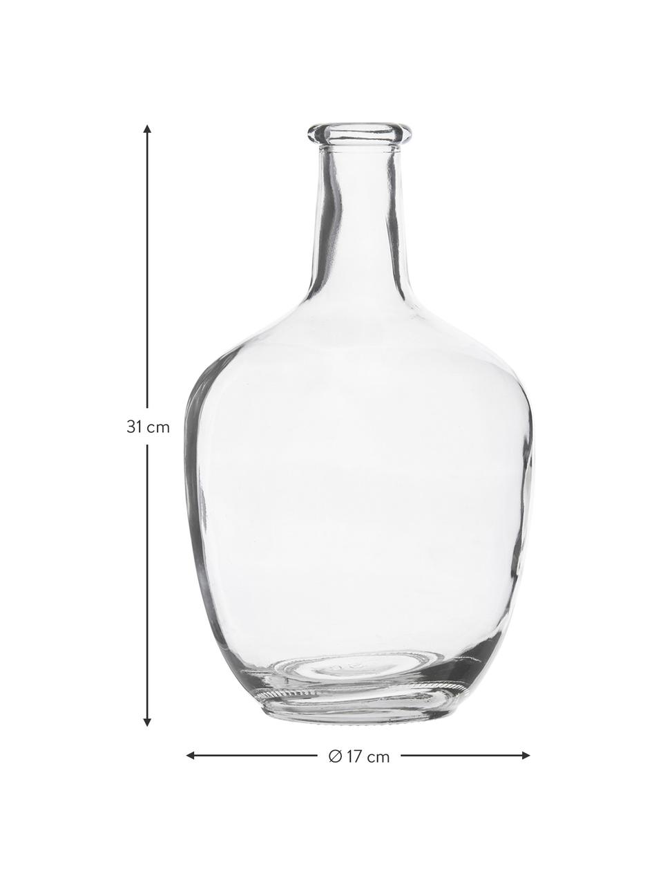 Vaso decorativo in vetro Glassyia, Vetro, Trasparente, Ø 17 x Alt. 31 cm